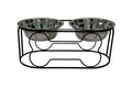 YML Wrought Iron Stand with Double Stainless Steel Feeder Bowls