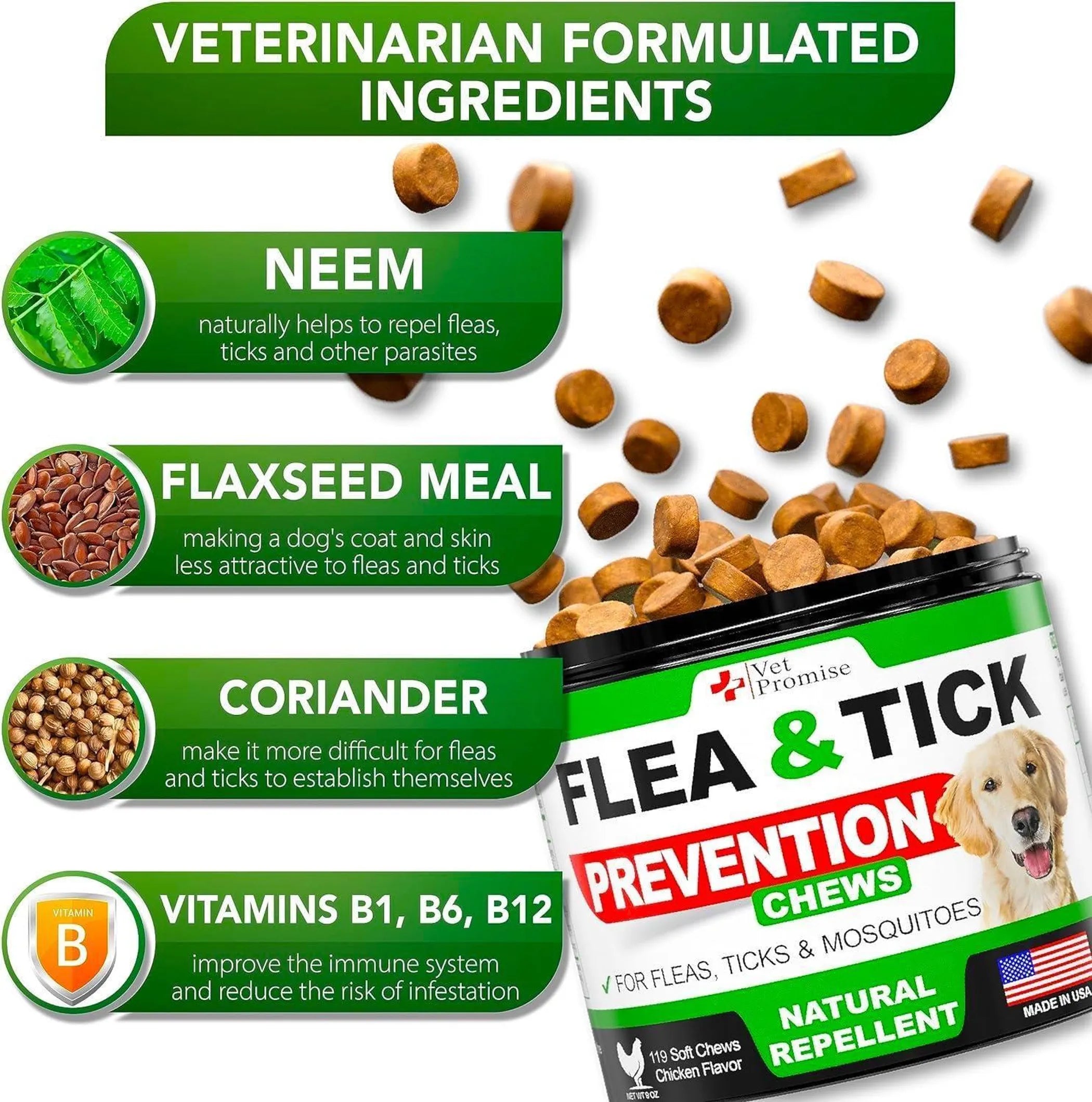 Natural Flea & Tick Support Chews